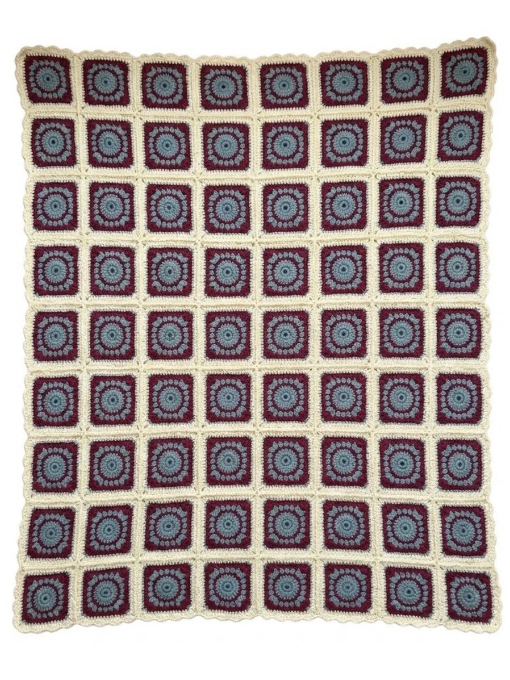 Handmade VTG Roseann/Big Bang Theory Granycore crochet afghan 70”x54”